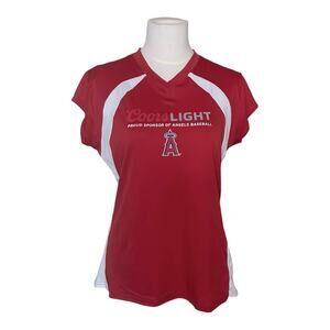 Angels Baseball Coors Light sponsor top, women’s size large, red & white